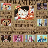 one piece series luffy character 1000 piece jigsaw puzzles roronoa zoro nami bounty wanted decompress educational diy puzzle toy