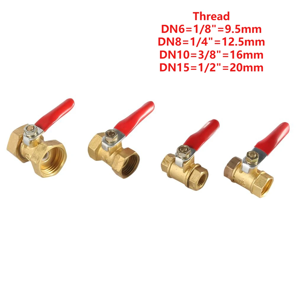 

2 шт. латунные шаровые краны Adhere To Fly 1/4", 1/8", 3/8", 1/2"