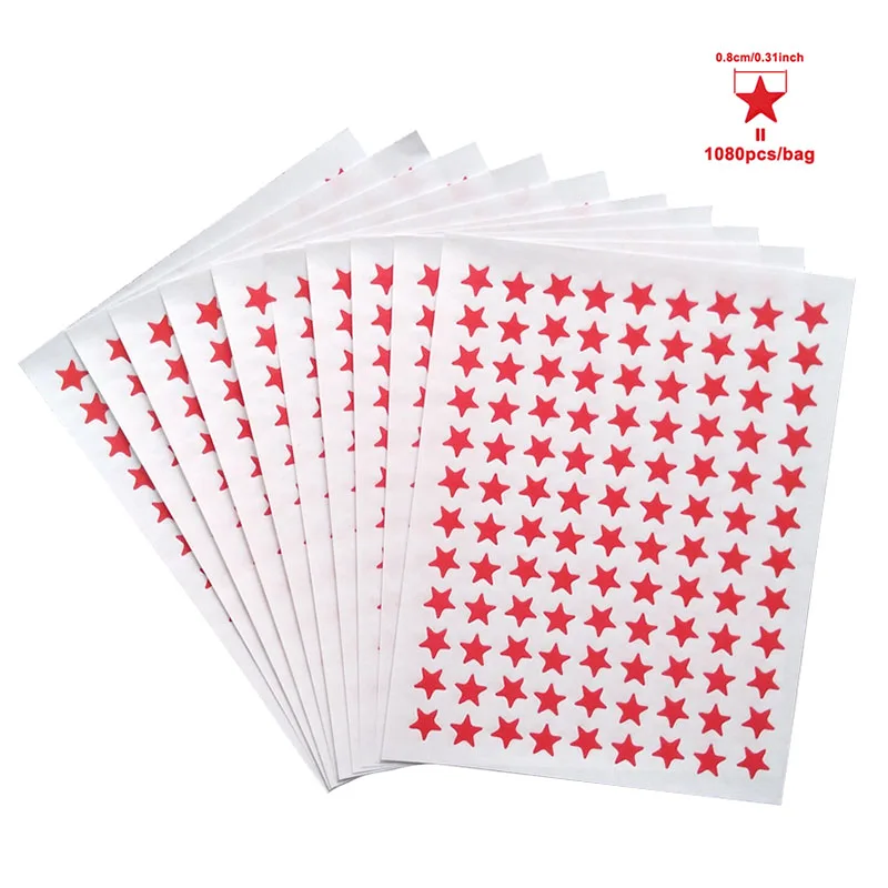 

Красные наклейки с пятиконечной звездой A2305