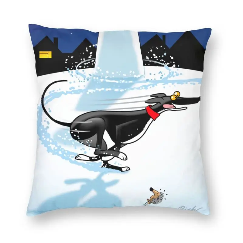 

Наволочка для подушки Greyhound с изображением собаки, украшение, 3D двухсторонняя наволочка для дивана с изображением героев мультфильмов