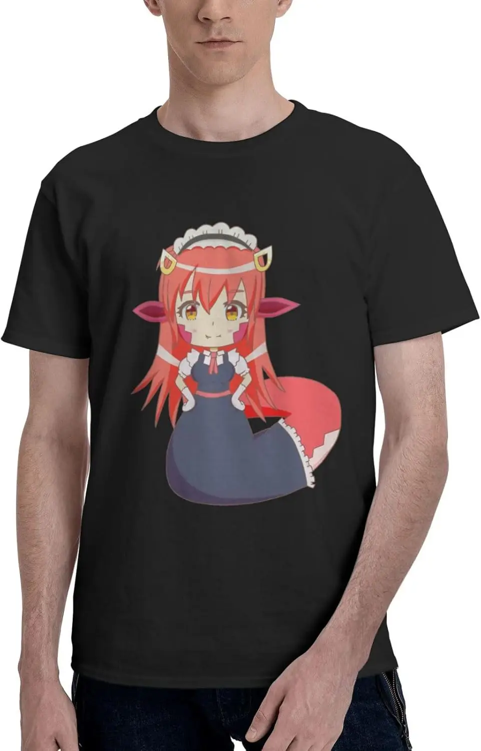 Аниме Monster Musume Miia футболка мужская летняя хлопковая модная с круглым вырезом