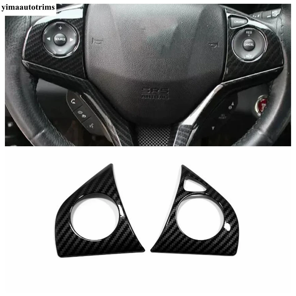 

Для Honda Vezel HR-V 2014-2021 ABS углеродное волокно автомобильный руль кнопка рамка декоративная крышка отделка аксессуары интерьер