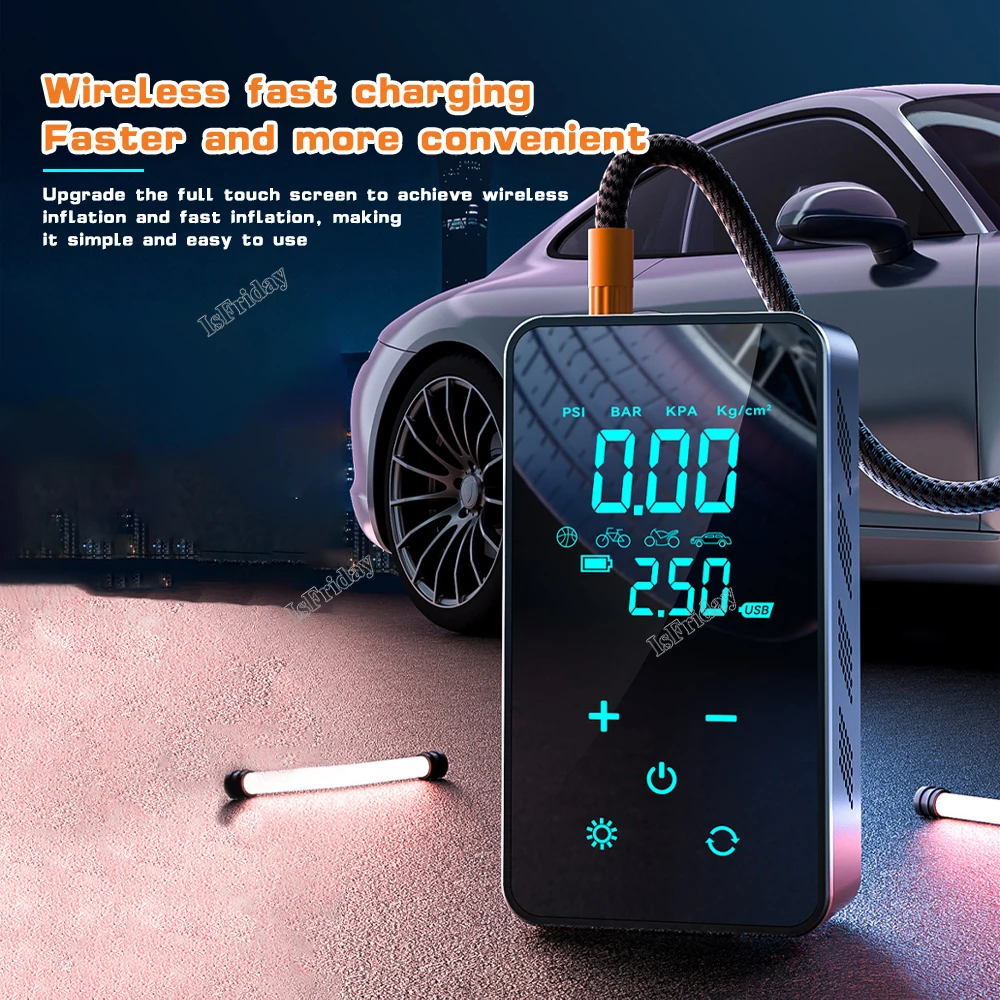 

Mini Tire Air Injector 150psi Portable Electric Car Air Pump Digital Tire Calibrator Inflator for Bicycle E-Bike Motorcycle Ball