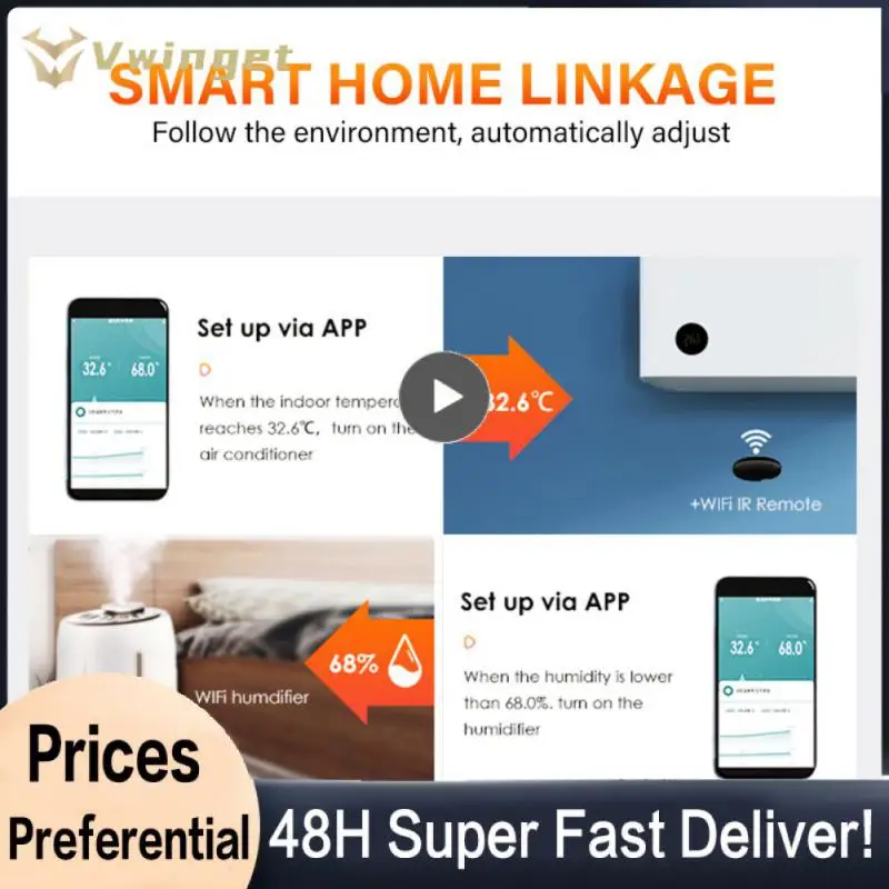 

Tuya WiFi Temperature Humidity Sensor ZigBee Indoor Thermometer Smart Home Hygrometer Via Smart Life Alexa Google Assistant