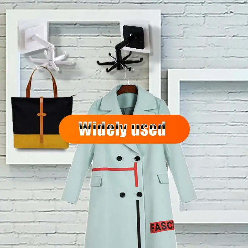 

Самостоятельно вращающиеся крючки на 360 градусов, с 6 крючками, настенная дверная стойка, для сумок, одежды, галстуков, органайзер, крючок для...