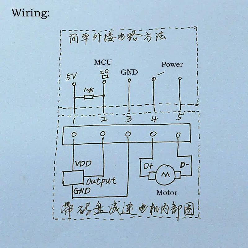 Микро 25 мм полностью металлический фотоэлемент постоянного тока 5 В-12 в 32 об/мин