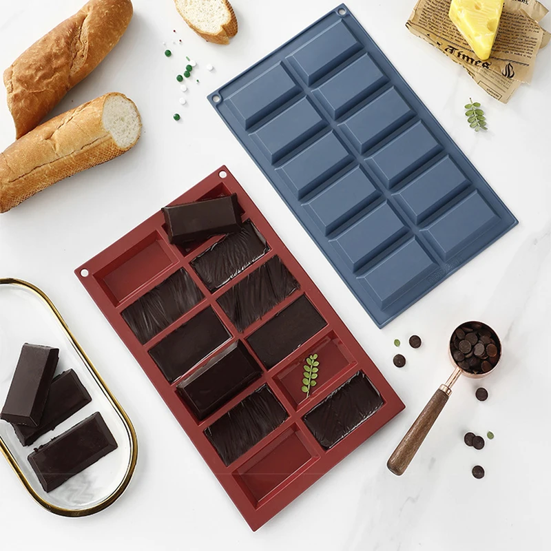 Силиконовая Форма Для Выпечки Прямоугольная 12-полосная Шоколадных Конфет