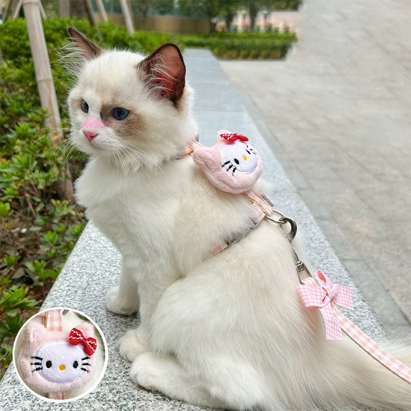Милый ремешок для домашних животных Hello Kitty аниме Sanrio поводок кавайная