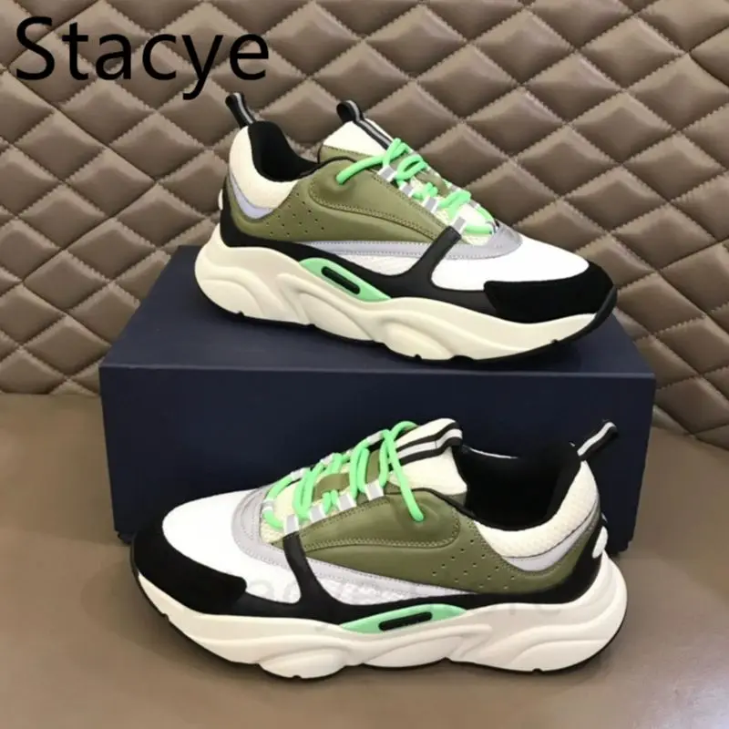 

38-47 Designer Luxury B22 high quality casual Running shoes Men's and women's reflective sneakers Couple shoes cowhide sneakers