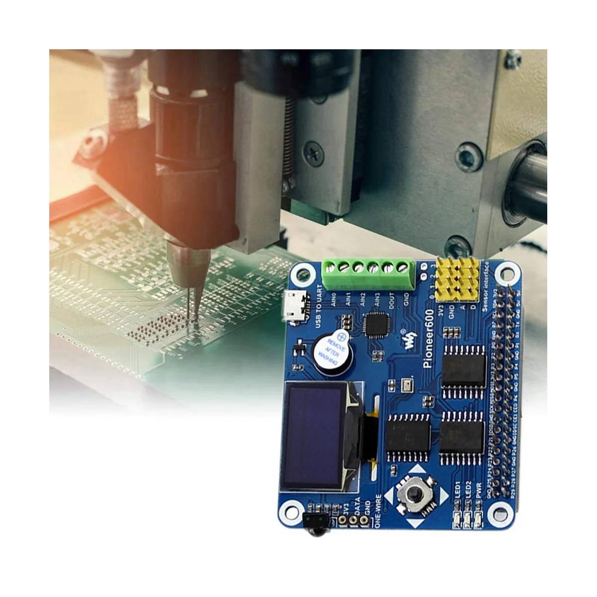 

Плата расширения Pioneer600, 0,96 дюймовый OLED дисплей ADDA Sensor с DS18B20 для/