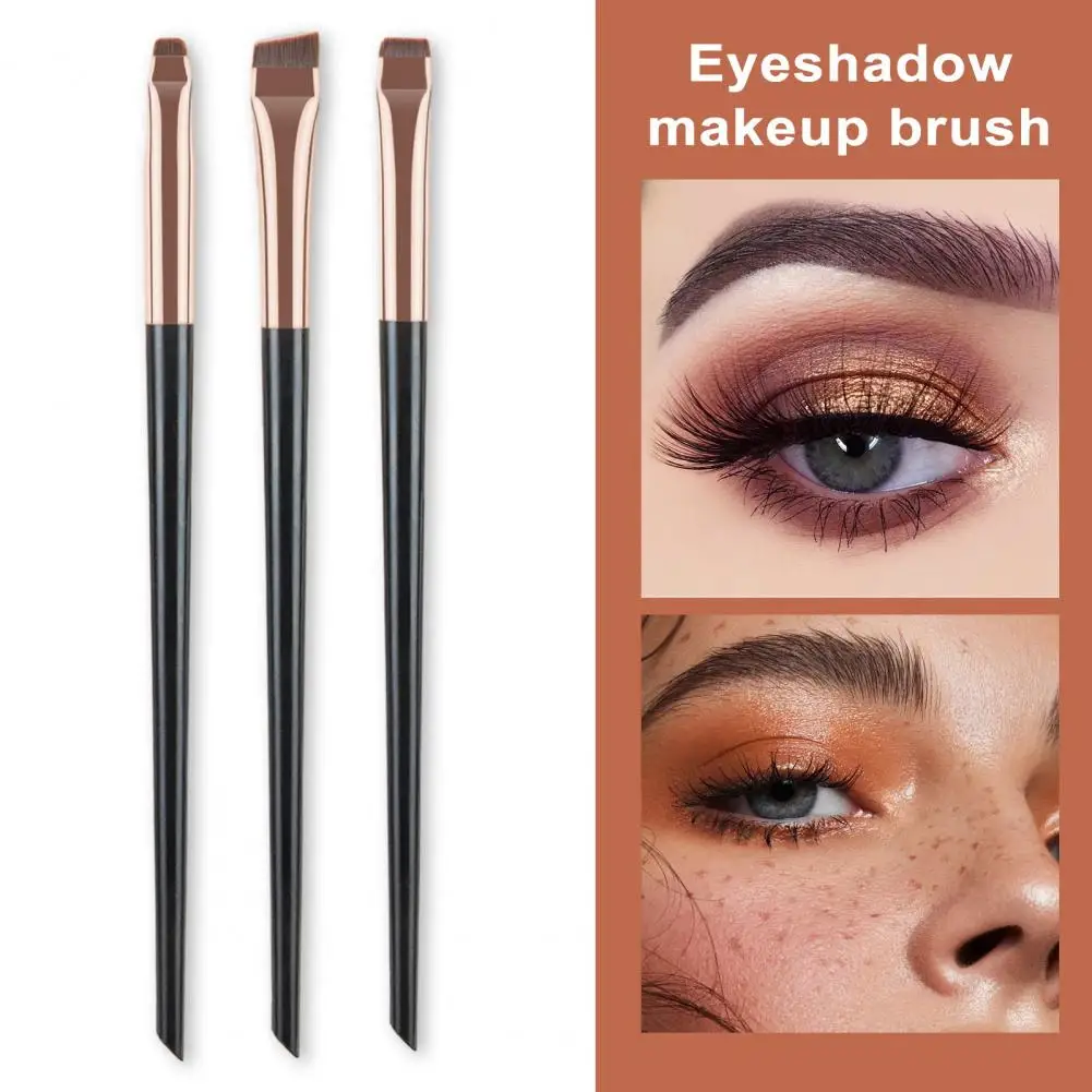 

3Pcs Blade Eyeliner Eyebrow Brush Set Fine Portable Long Lifespan Makeup Brushes Tool For Brow Contouring