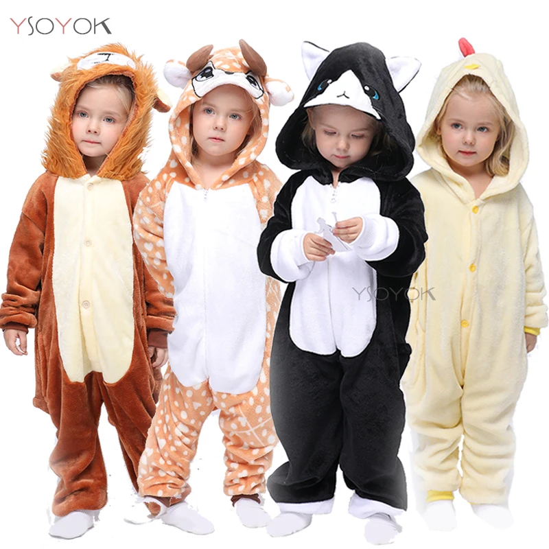 

Kigurumi Suit for Children Winter Overalls Warm Kids Pajamas For Girl's Pjs Baby Boy Nightwear Anime Unicorn Pijama Toddler Home