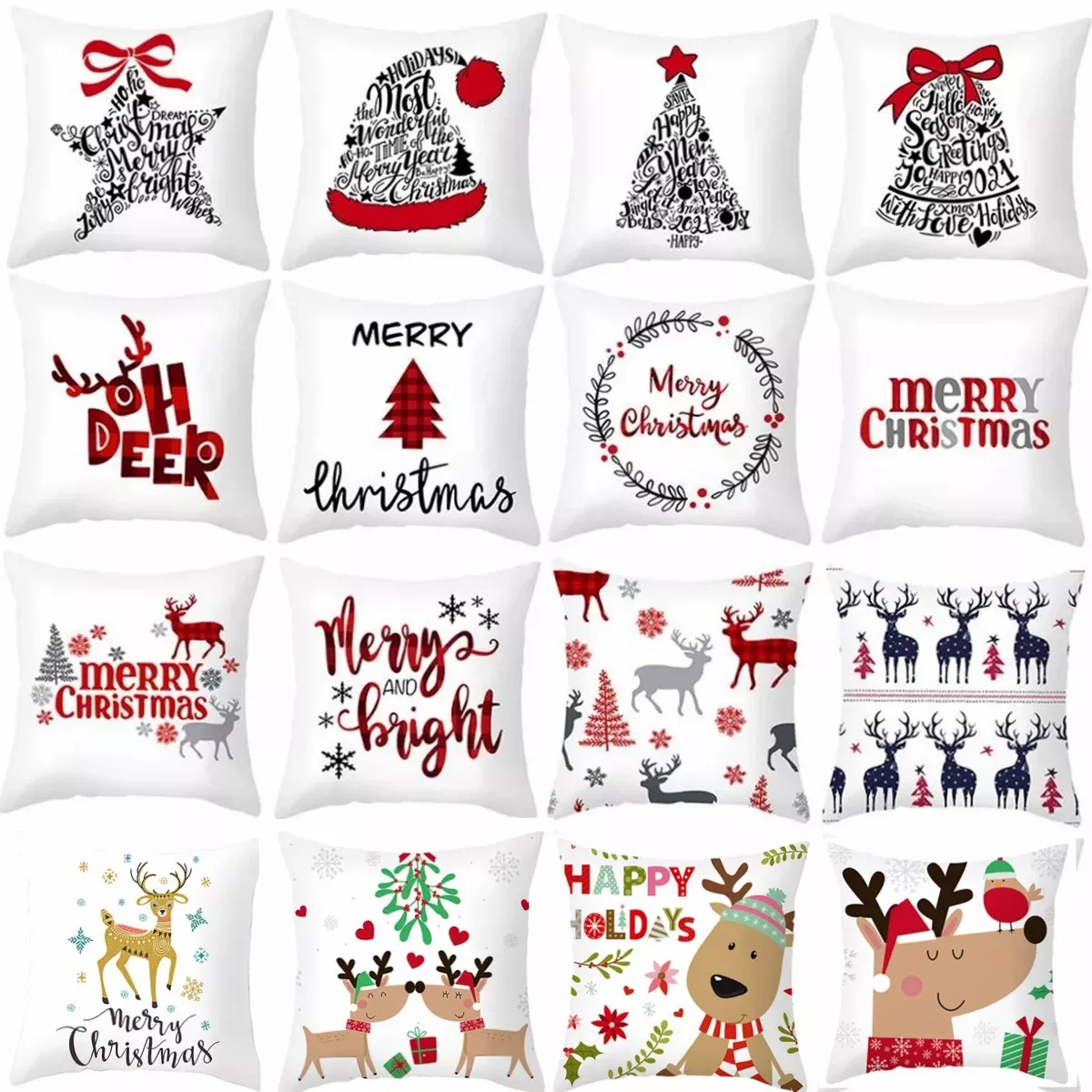 Рождественская наволочка для подушки, рождественские украшения для дома 2021, рождественские и рождественские украшения, новогодние подарки...