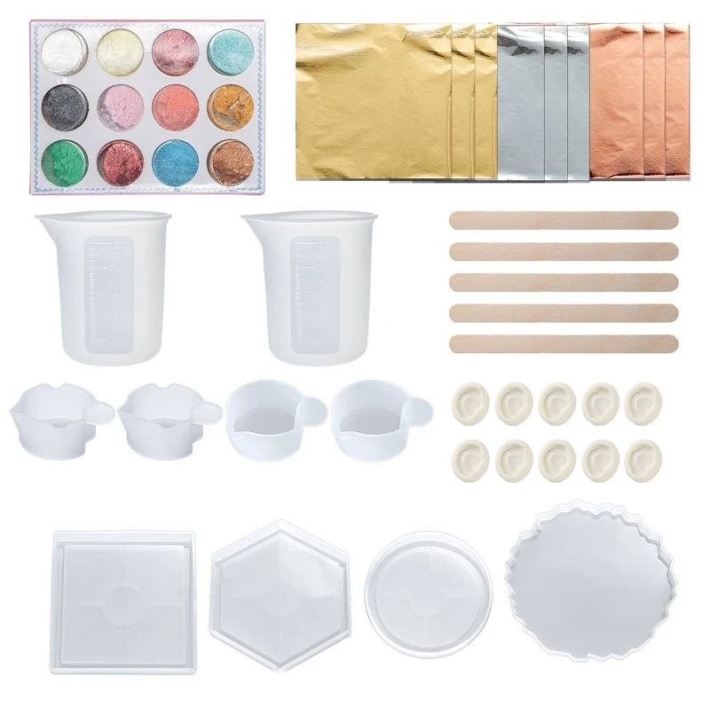 

1 Набор подставок под стаканы, УФ-Кристалл, эпоксидная форма, подставка под стакану, искусственные поделки, домашние украшения, литые инстру...