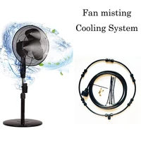 mist fan ring kit water sprayer garden outdoor mist fog cooling system machine portable patio greenhouse cooling fan ring