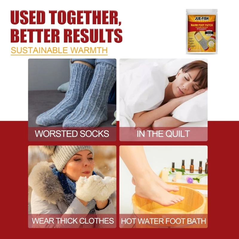 Y1UB 10 шт. зимние грелки для ног клейкие пальцев до 8 часов