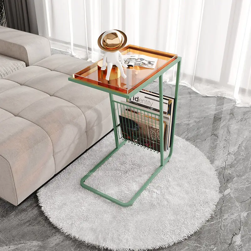 

Nordic Luxury Acrylic Transparent C-shaped Table Simple Modern Table Online Celebrity Ins Designer Sofa Corner Small Side Table