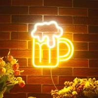 beer cup custom neon sign led flex silicone bar party room wall decoration light indoor outdoor signboard design decor signs