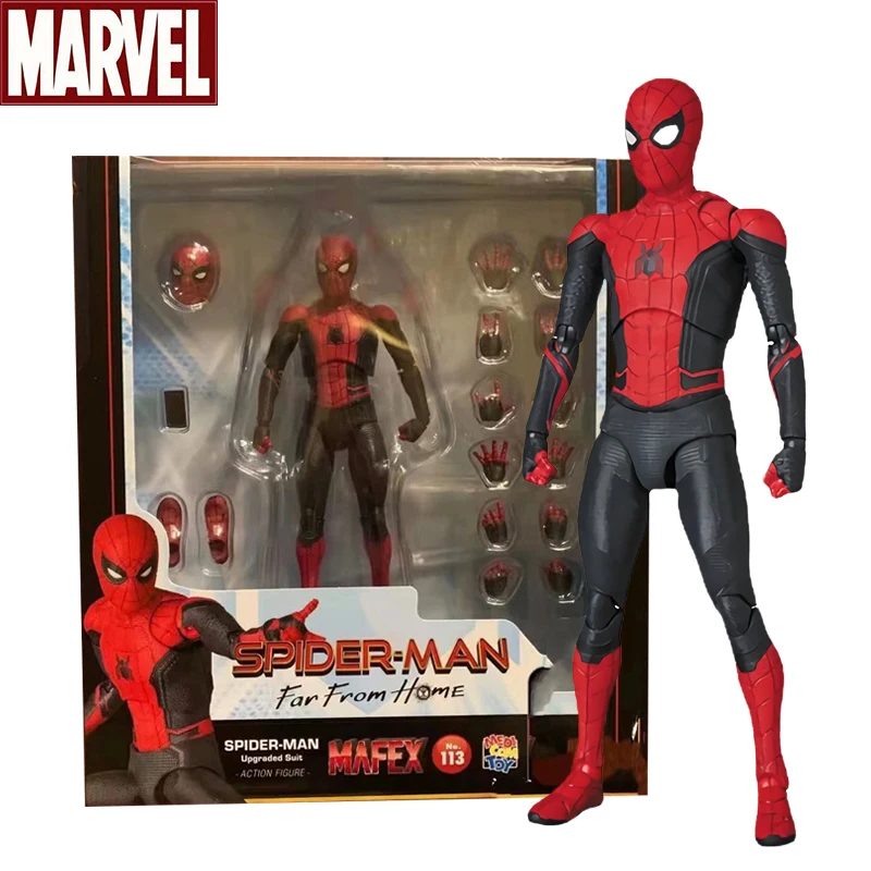 

Spiderman Marvel Mafex 113 103 Action Figure High Quality Multi-accessories Spider Man Movable Model Dolls Toys Collection Gifts