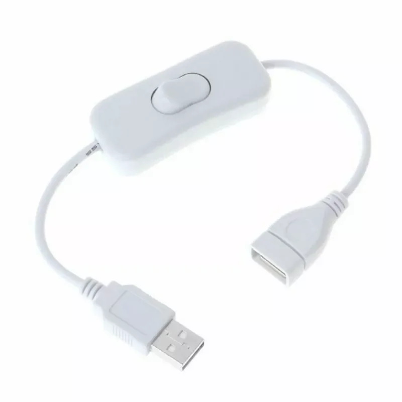 

USB Cable Male to Female Switch ON OFF Cable Toggle LED Lamp Power 28cm Line Electronics Data Converting