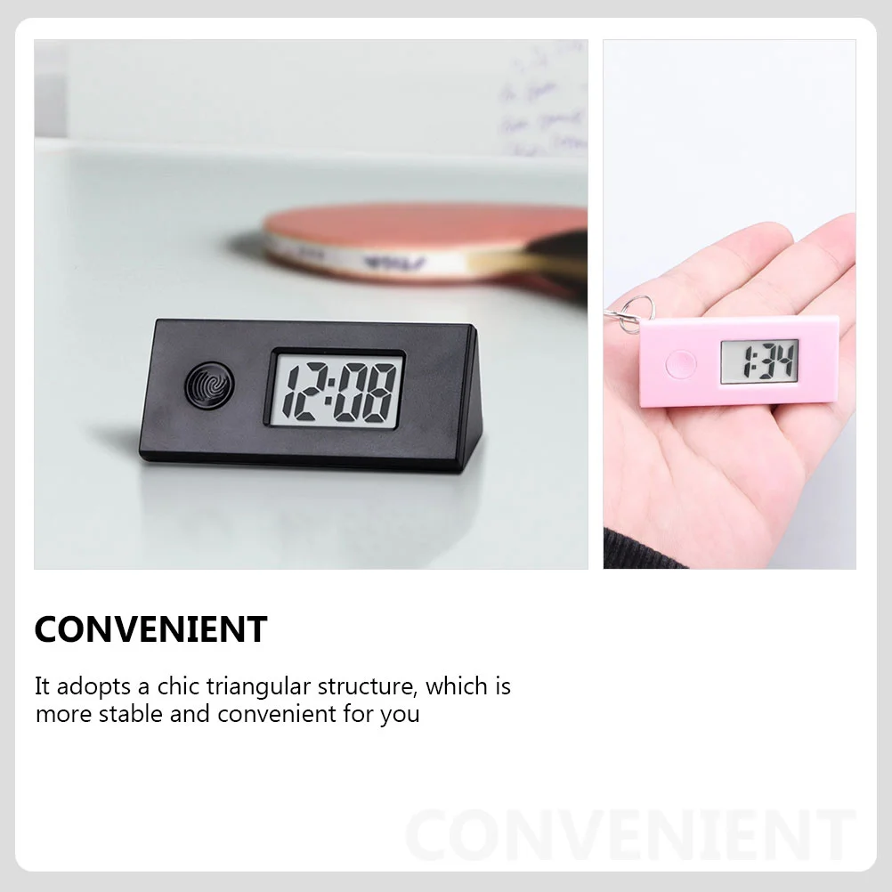 5 шт. бесшумные цифровые часы брелок подвесные студенческий кулон карманный