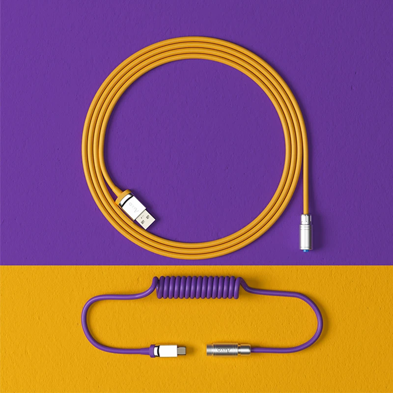 

AKKO механический Usb-кабель Keyboad с катушкой Авиатор под заказ втулка Type-c пружинный кабель для передачи данных Аксессуары для клавиатуры