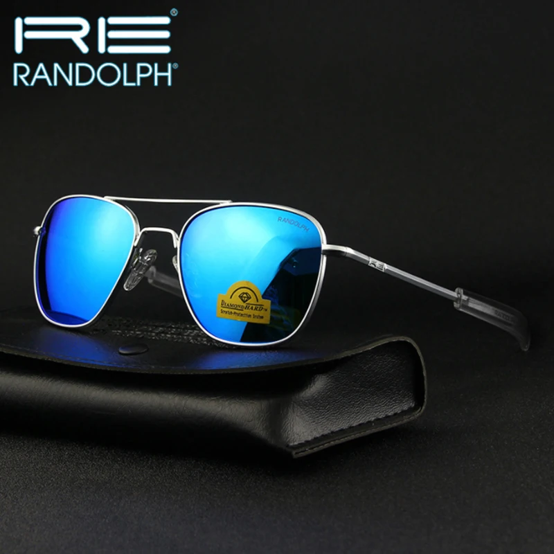 Мужские солнцезащитные очки Pilot USA.RE Randolph, Высококачественные Американские армейские военные зеркальные закаленные стеклянные линзы AGX, солнцезащитные очки