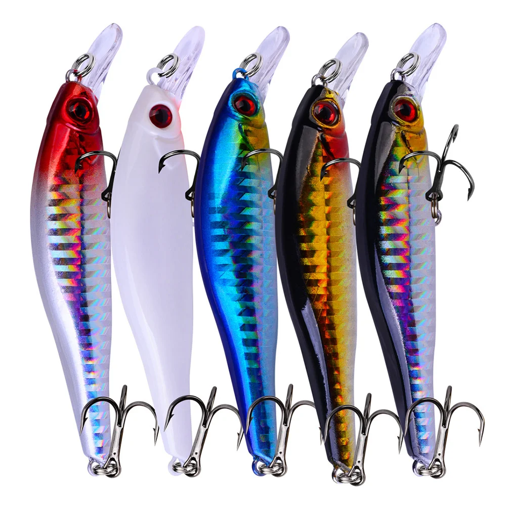 

5pcs Durable Fishing Lure Life-like Fishing Baits Outside Fishing Accessaries Fishing Tools for Adults (Random Color) Supplies