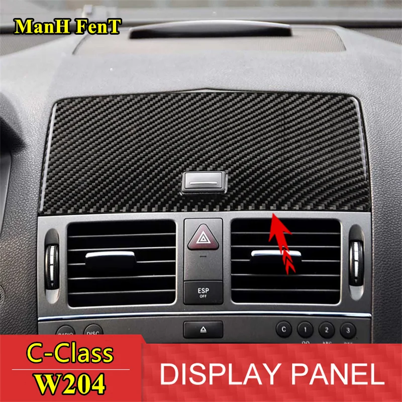 

Панель покрытия монитора для Mercedes Benz C-Class W204, украшение из углеродного волокна, 3D наклейка, аксессуары для интерьера автомобиля