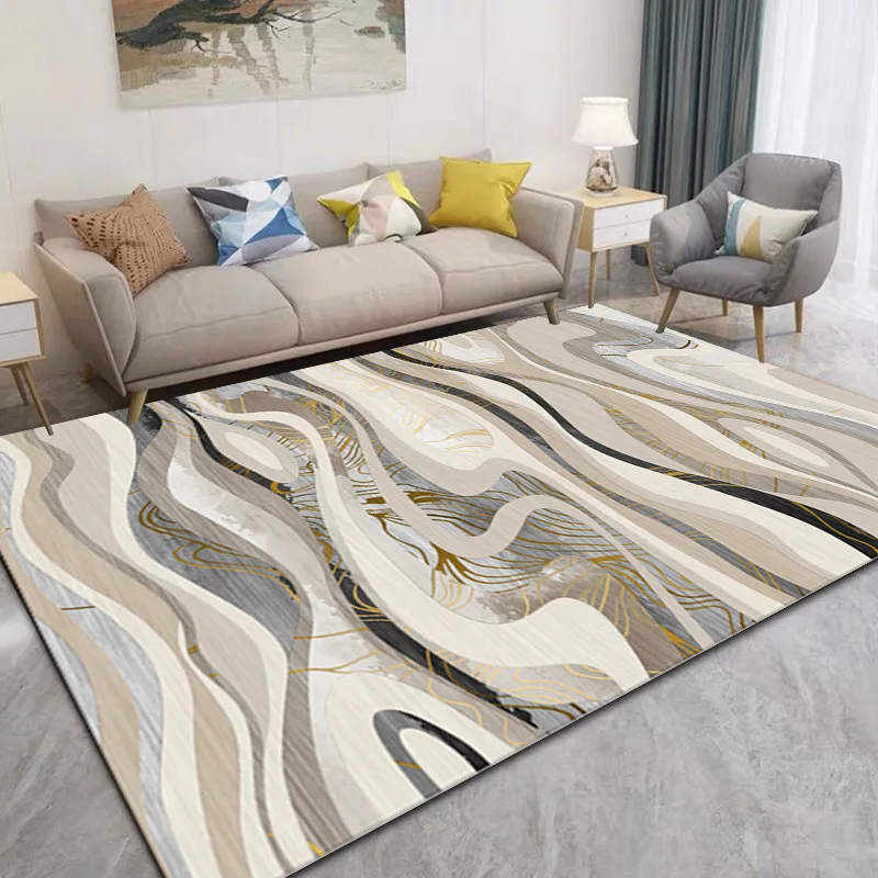 

Living Room Large Customizable Size Fur Rug Modern Living Room Rug Nordic Abstract Pattern Carpet Rugs for Bedroom Mat Carpet