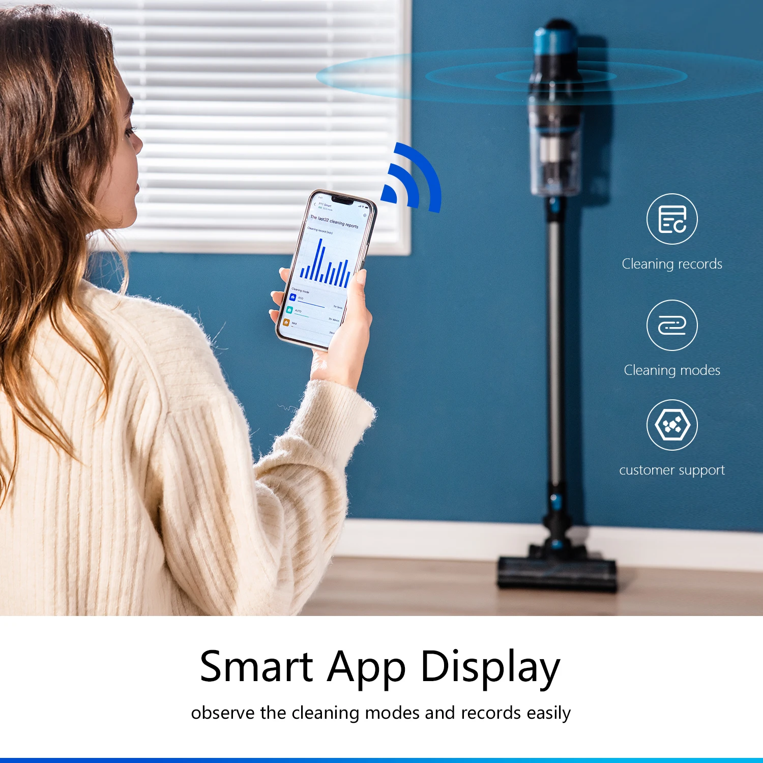 Proscenic P11 Smart беспроводной пылесос 30000 ПА всасывание с интегрированным приложением