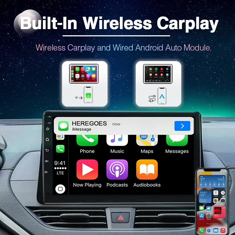 Универсальный автомобильный DVD-плеер Carplay 2din Android 11 для toyota COROLLA Hilux VIOS CROWN модель