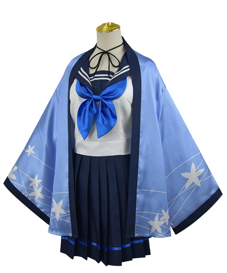 Игровой синий архив Kiryuu Kikyou косплей костюм парик обувь ролевые игры Униформа