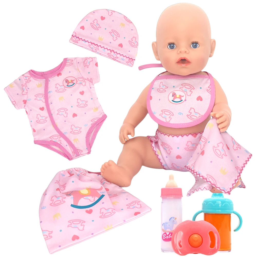 Фото Милый купальник для американской куклы 16-18 дюймов с принтом Sweet Heart, одежда для куклы 43 см, подарок для новорожденных и детей №4