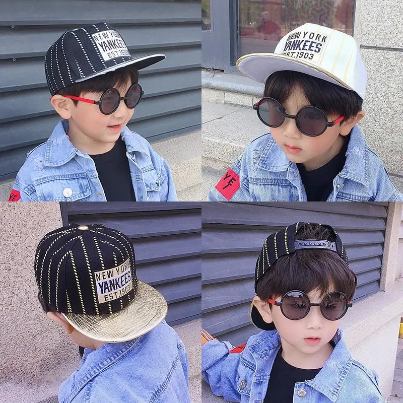 

Kids Stranger Things Baseball Cap MDIV Letters Embroidery Hit Color Totem Flat Edge Snapback Caps Children Boy Girl Hip Hop Hat