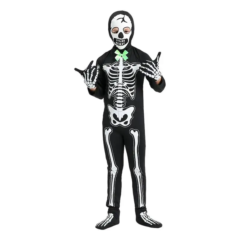 

Halloween Skeleton Costume Jumpsuit Onesie Kids Outfit Cosplay Costumes Costume Accessories And Cosplay Props Included