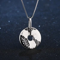 100 authentic 925 sterling silver black white painting earrings for women geometric pendant necklace party jewelry enamel sets