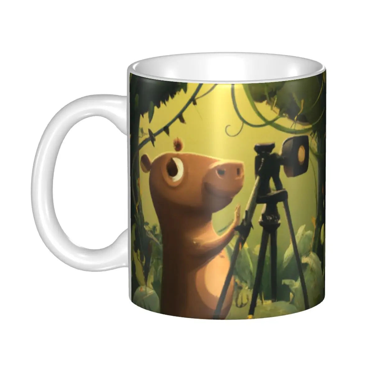 Капибара Ok I Pull Up керамическая кофейная кружка на заказ креативный подарок