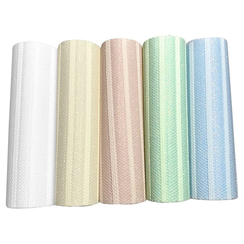 

XHT-5019 Bright Solid Color Diamond Lace Mesh Glitter Artificial Leather Elastic Backing for Hair Bow Accessories Earring