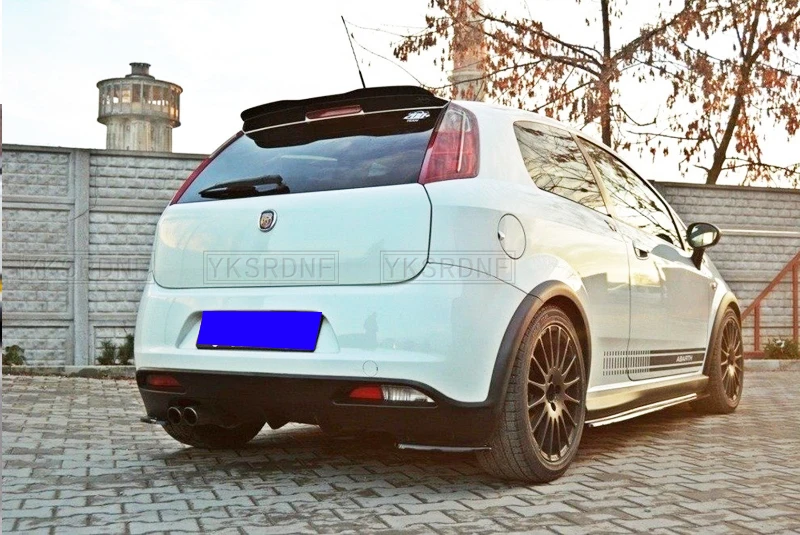 Спойлер для FIAT Grande Punto Abarth 2007-2010 высококачественный глянцевый черный спойлер из