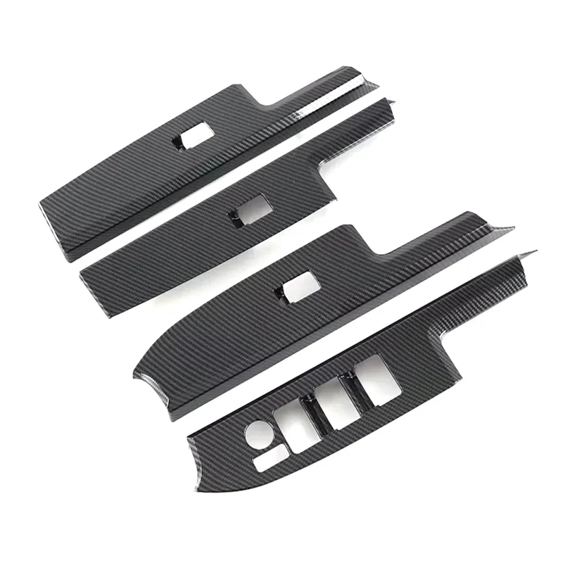 

Car Window Glass Lift Button Switch Cover Trim Door Armrest Panel for Toyota Bz4X 2022 2023 Carbon Fiber