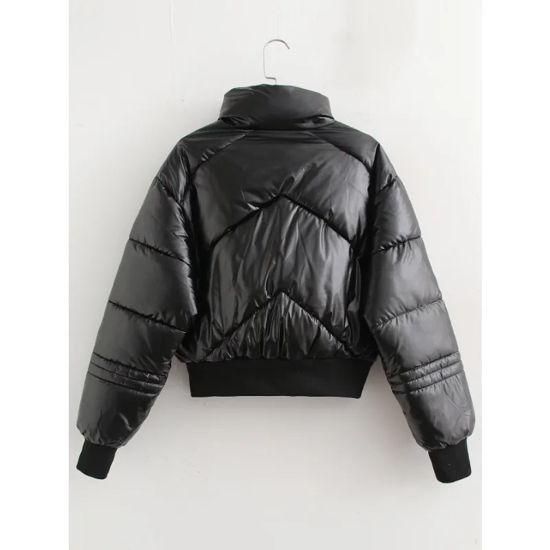 Черная парка TRAF ZR новинка верхняя одежда Зимняя модные женские парки элегантное