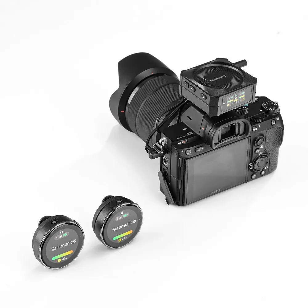 Беспроводной смарт-микрофон Saramonic BlinkMe B2 2 4 ГГц с сенсорным экраном настраиваемый