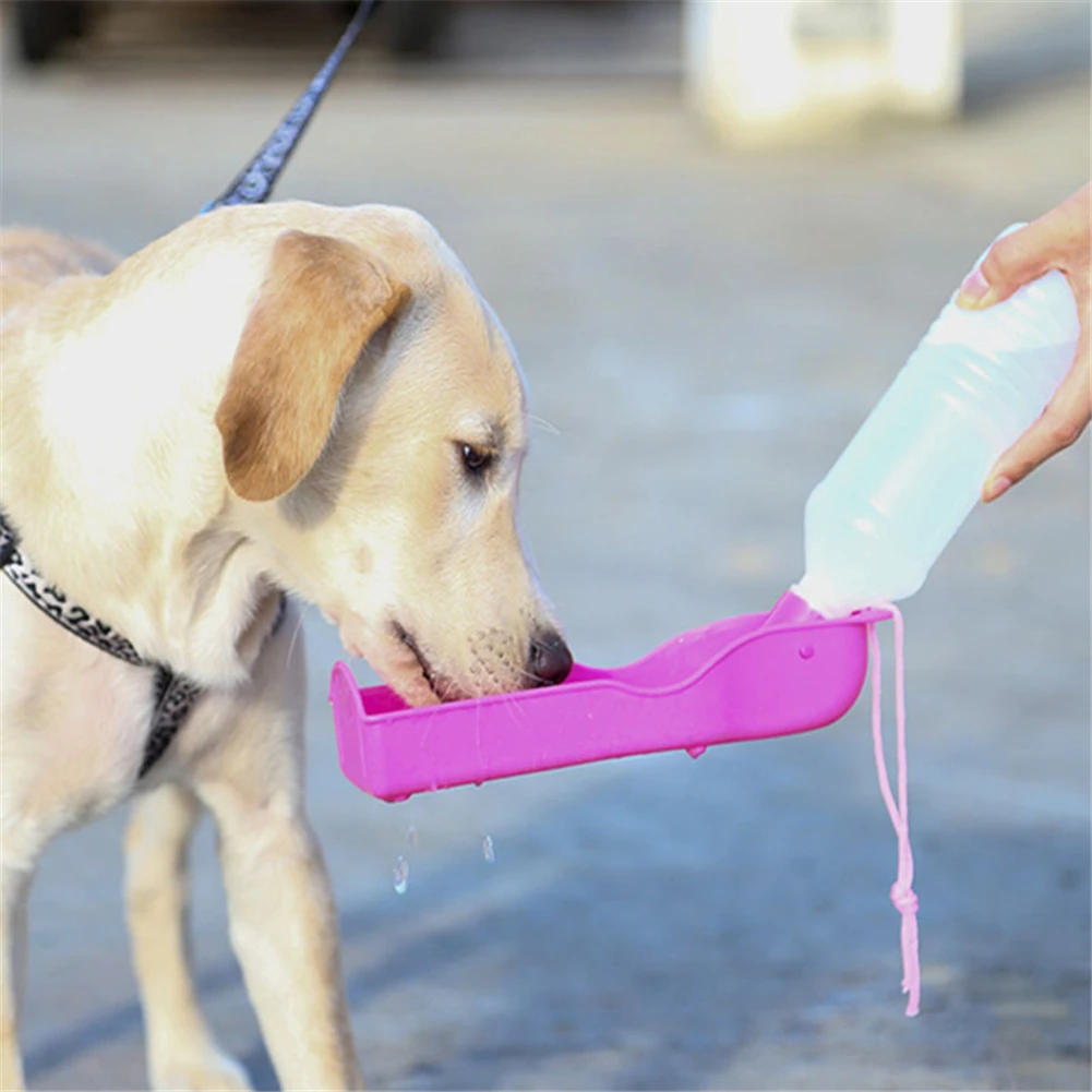 

250/500ml Creative Pet Dog Drink Water Bottle Plastic Portable Water Bottle Pets Outdoor Travel Drinking Water Feeder Bowl