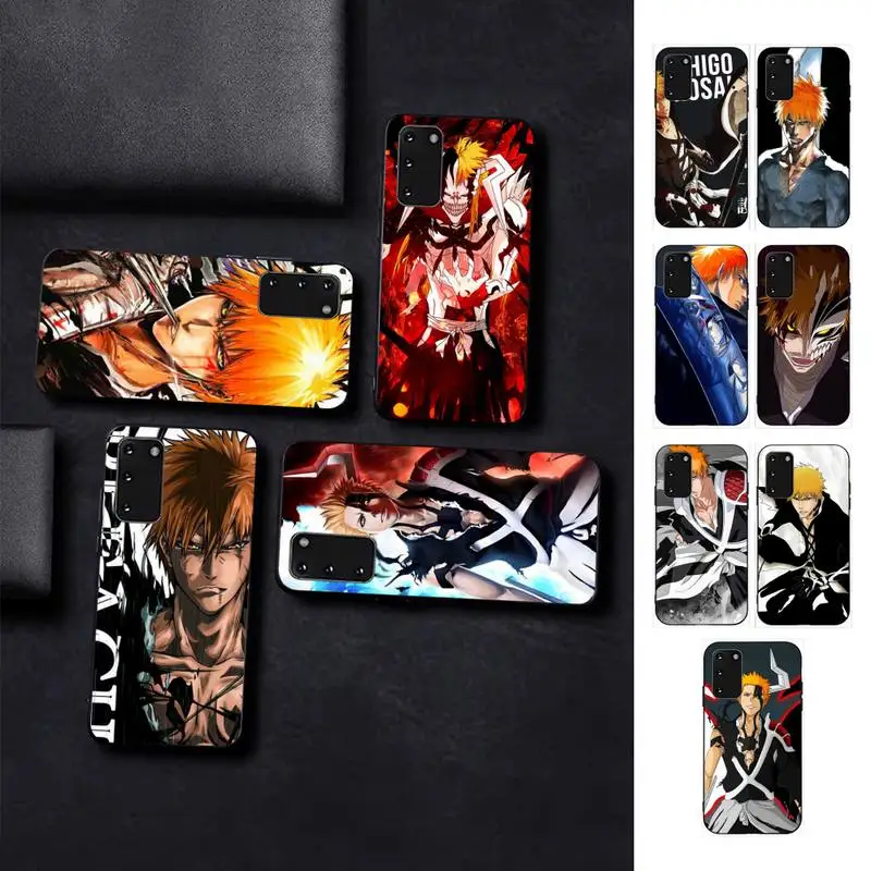 

FHNBLJ Bleach Anime Kurosaki Ichigo Phone Case for Samsung S10 21 20 9 8 plus lite S20 UlTRA 7edge