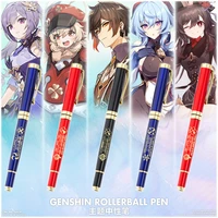 genshin impact stationery gel pen two dimensional game animation pen metal pen student birthday gift water based pen