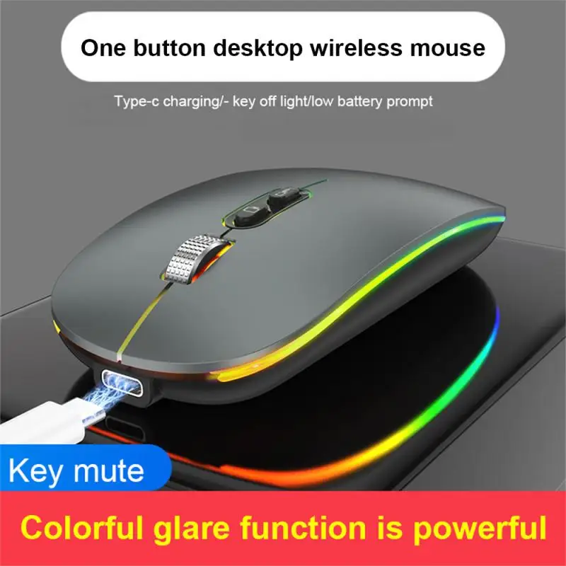

Silent 2.4ghz 1600dpi Usb Rgb Rechargeable 2.4g Single Mode Usb Rechargeable For Office Laptop Mouse Gamer Rgb Backlight Mice