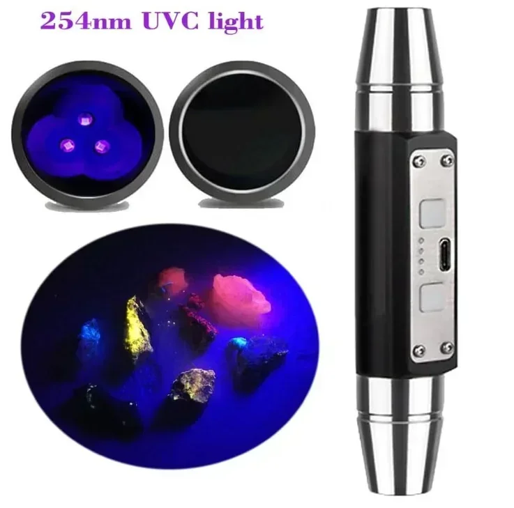 Коротковолновые УФ-лампы UVC 254 нм и длинной волны 365 395 USB перезаряжаемые тегами