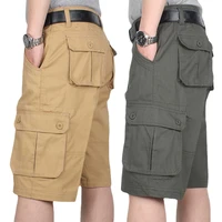 mens cargo shorts casual loose baggy cotton military tactical boardshorts straight streetwear clothing plus size 29 46
