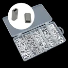 Алюминий Рыбалка обжимные рукава 500 шт.компл. двойной овал леска ОБЖИМНАЯ трубка обжимной разъем для проводов аксессуары с коробкой